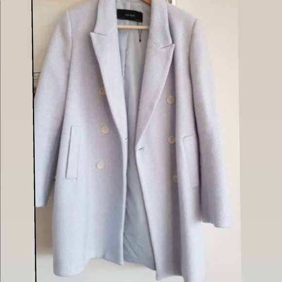 Zara Jackets & Blazers - Zara blue/grey coat